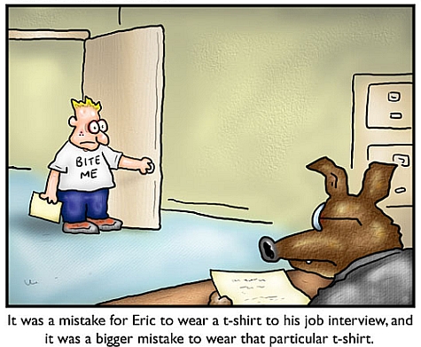 Job interview cartoon